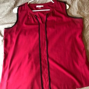Calvin Klein Red top with black detailing